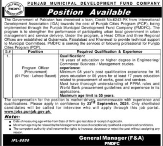 Punjab Municipal Development Fund Company